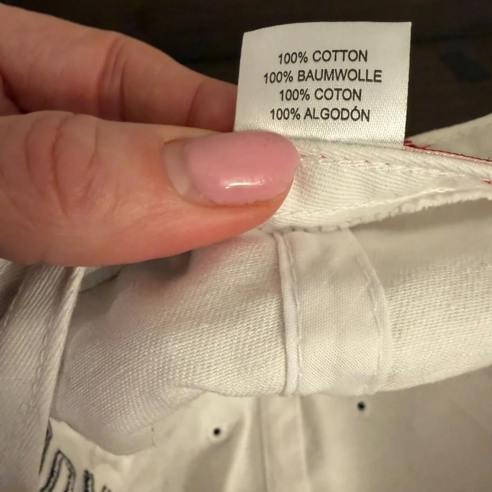 American Needle New York White Cotton Dad Hat Adjustable Strap